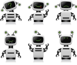 Cute Intelligent Robot Vector Design Materials 01