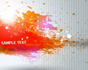 Fashion Orange Splash Background Vector