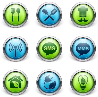 Set Of Vector 3D Glossy Icons 01