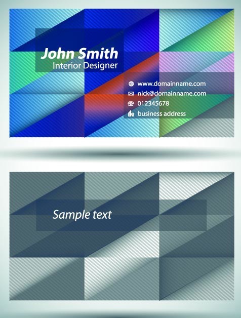 Set Of Vector Personalized Business Card Design Templates 03