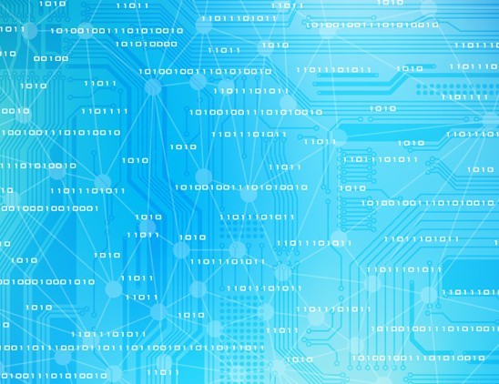 Blue Digital Technology Background Vector 03