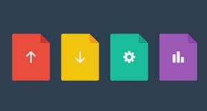 Colorful Flat File Icons PSD