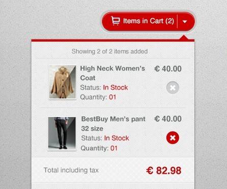 Stylish Shopping Cart PSD