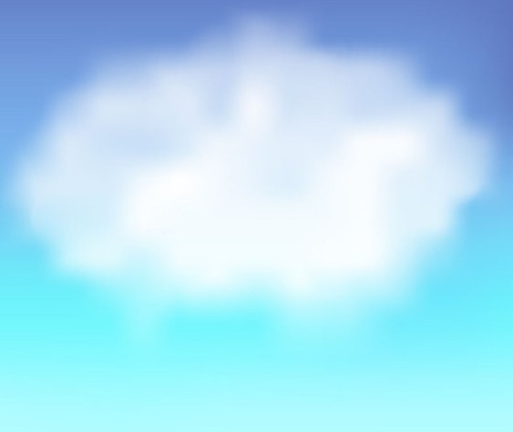 Vector Blue Sky with White Clouds Background 02
