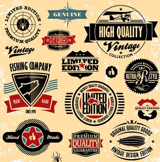Vector Retro High Quality Label Collection 01