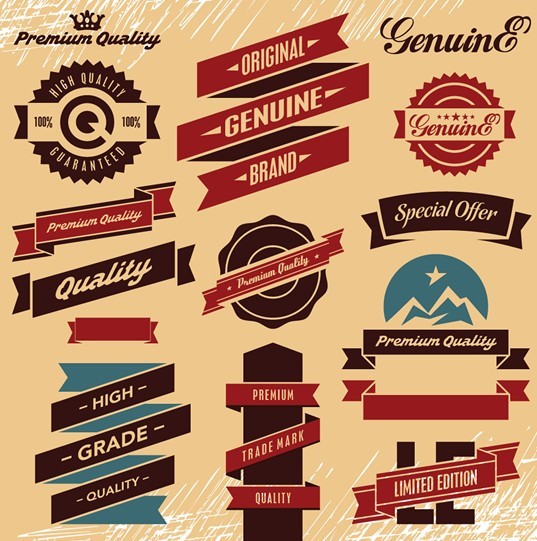 Vector Retro High Quality Label Collection 02