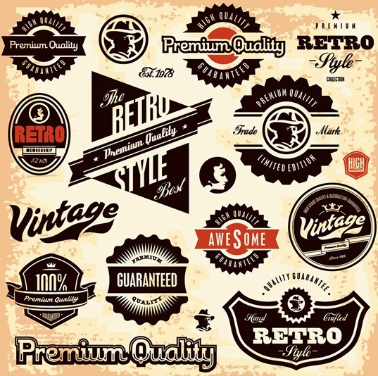 Vector Retro High Quality Label Collection 03