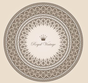 Vector Vintage Royal Floral Design Elements 01
