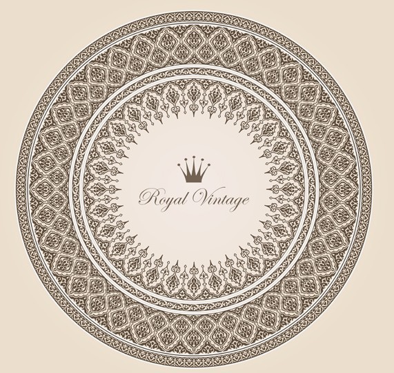 Vector Vintage Royal Floral Design Elements 01