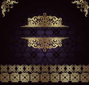 Golden Royal Floral Pattern Background Vector 01