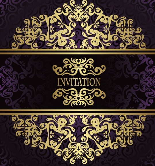Golden Royal Floral Pattern Background Vector 03