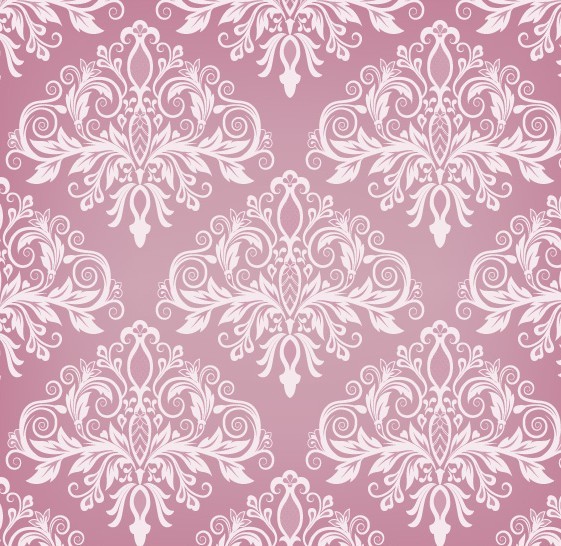 Pink Vintage Floral Pattern Background 02