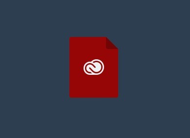 Simple Red CC Icon PSD