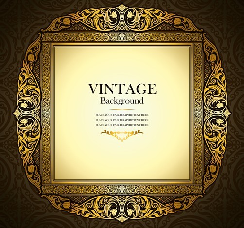 Vector Noble Floral Border and Frame 04