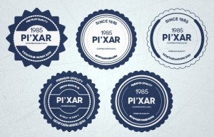 Elegant PSD Blue Badges