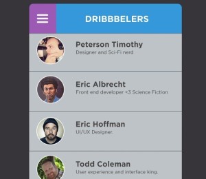 PSD Contact List Interface