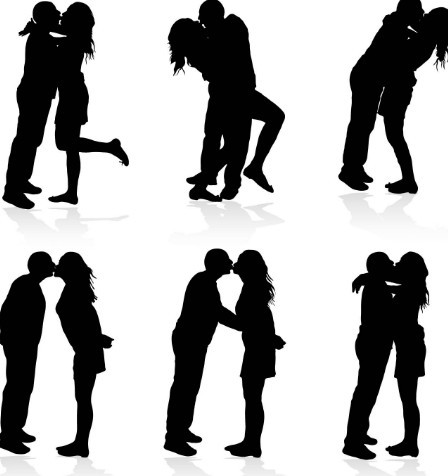 Vector Bride and Groom Silhouettes 02