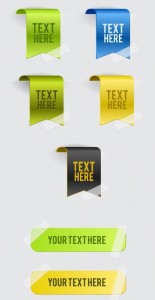 Vector Colorful Sticker Label Set