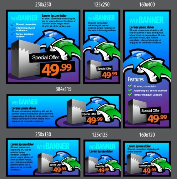Vector Price Web Banner Design 01