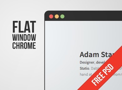 Flat Style Window Chrome PSD