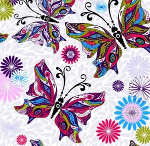 Vector Colorful Butterfly Background 01