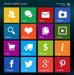 Windows 8 Metro Style PSD Icons