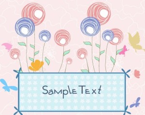 Clean Hand Drawn Plants Frame Vector 02