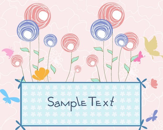 Clean Hand Drawn Plants Frame Vector 02
