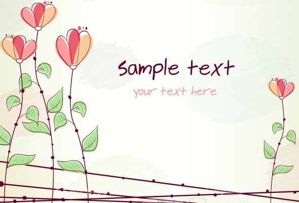 Coloful Hand-painted Plant Vector Illustration 01