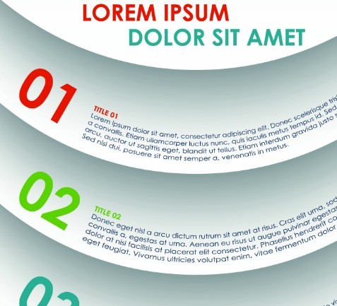 Vector Colorful Paper Banners with Numbers 04