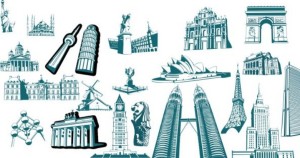 Most Famous Landmarks in the World Vector Silhouettes