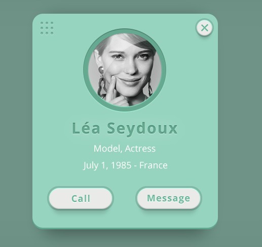 Vintage Call Her Interface PSD