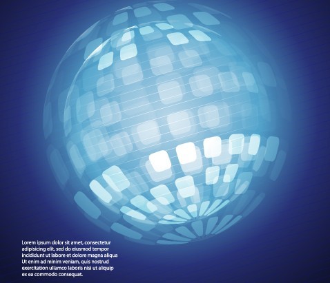 3D Blue Globe Background Design Vector 03