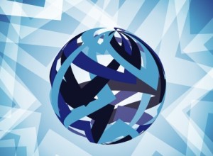 3D Blue Globe Background Design Vector 04