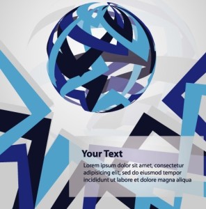 3D Blue Globe Background Design Vector 05