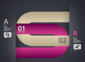 Creative Vector Infographic Labels with Numbers and Letters 01