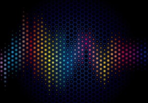 Dark Blue Abstract Polka Dot Background Vector 02