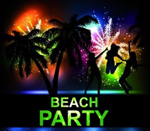 Fashion Beach & Night Party Background Vector 02