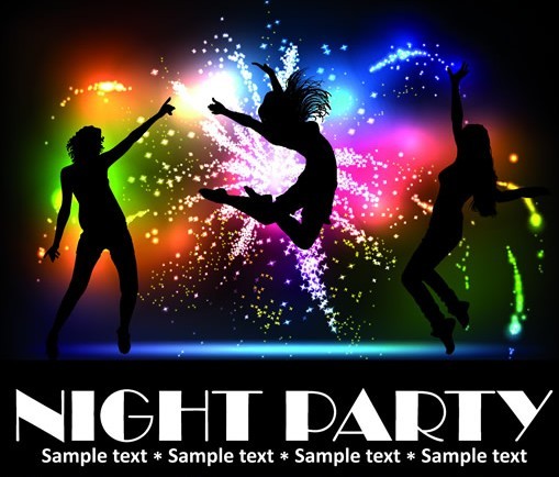 Fashion Beach & Night Party Background Vector 03