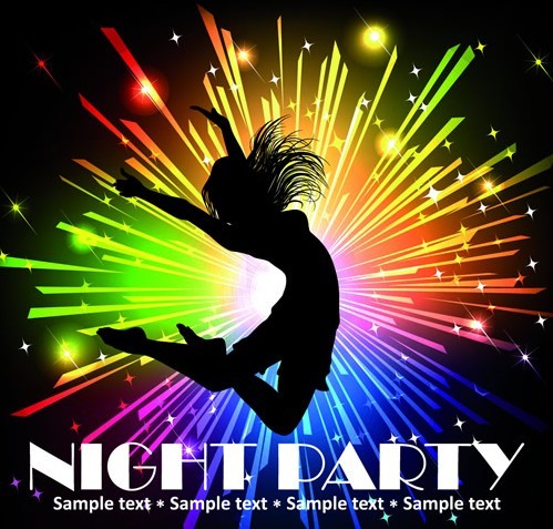 Fashion Beach & Night Party Background Vector 04