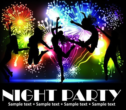 Fashion Beach & Night Party Background Vector 05