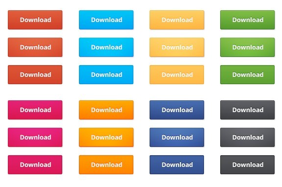 Set Of Simple and Clean Download Buttons (PSD)