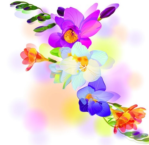 Classical Fantastic Vector Flowers 02
