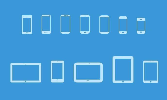 Popular Mobile Device Icons PSD