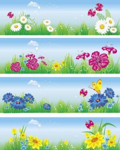 Simple Horizontal Summer Holiday Banners Vector 02