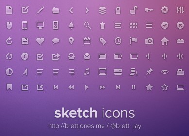 Sketch Web Icons Pack PSD