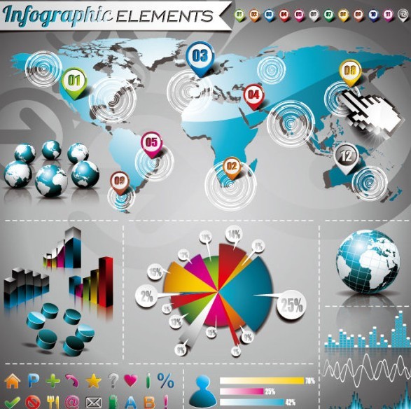 Vector Colorful Infographic Elements Collection 02
