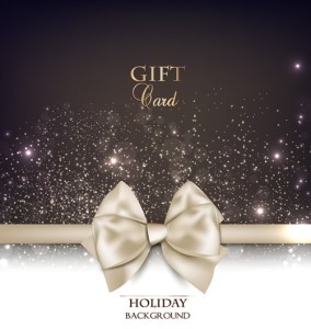Vector Fantastic Gift Cards with Ribbon Bows 04