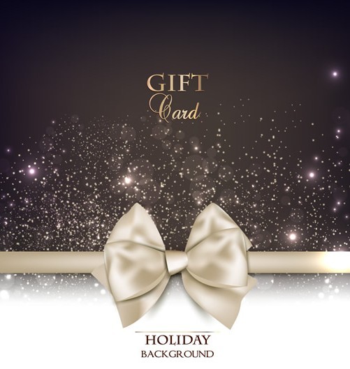Vector Fantastic Gift Cards with Ribbon Bows 04