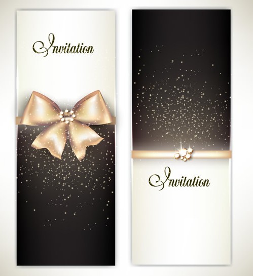 Vector Fantastic Gift Cards with Ribbon Bows 05